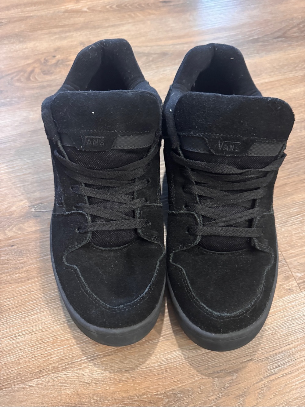 Vans All-Black Suede High-Top Skate Sneakers